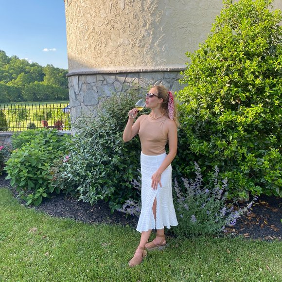 LINE & DOT FALL FOR YOU ASYMMETRICAL SKIRT - Picture 3 of 3